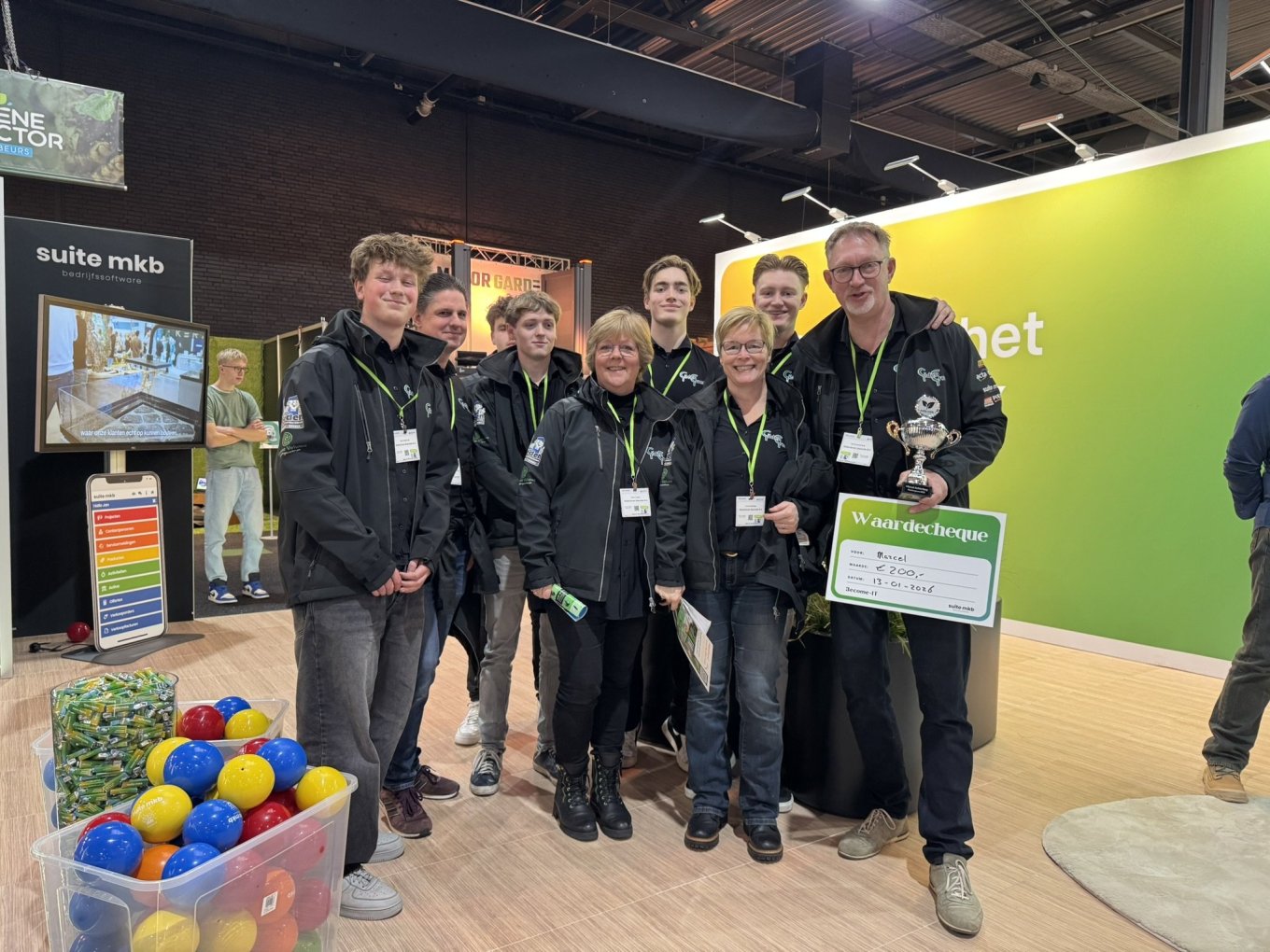 Het team van GildenGroen was aanwezig om Marcel te ondersteunen Het team van GildenGroen was aanwezig om Marcel te ondersteunen