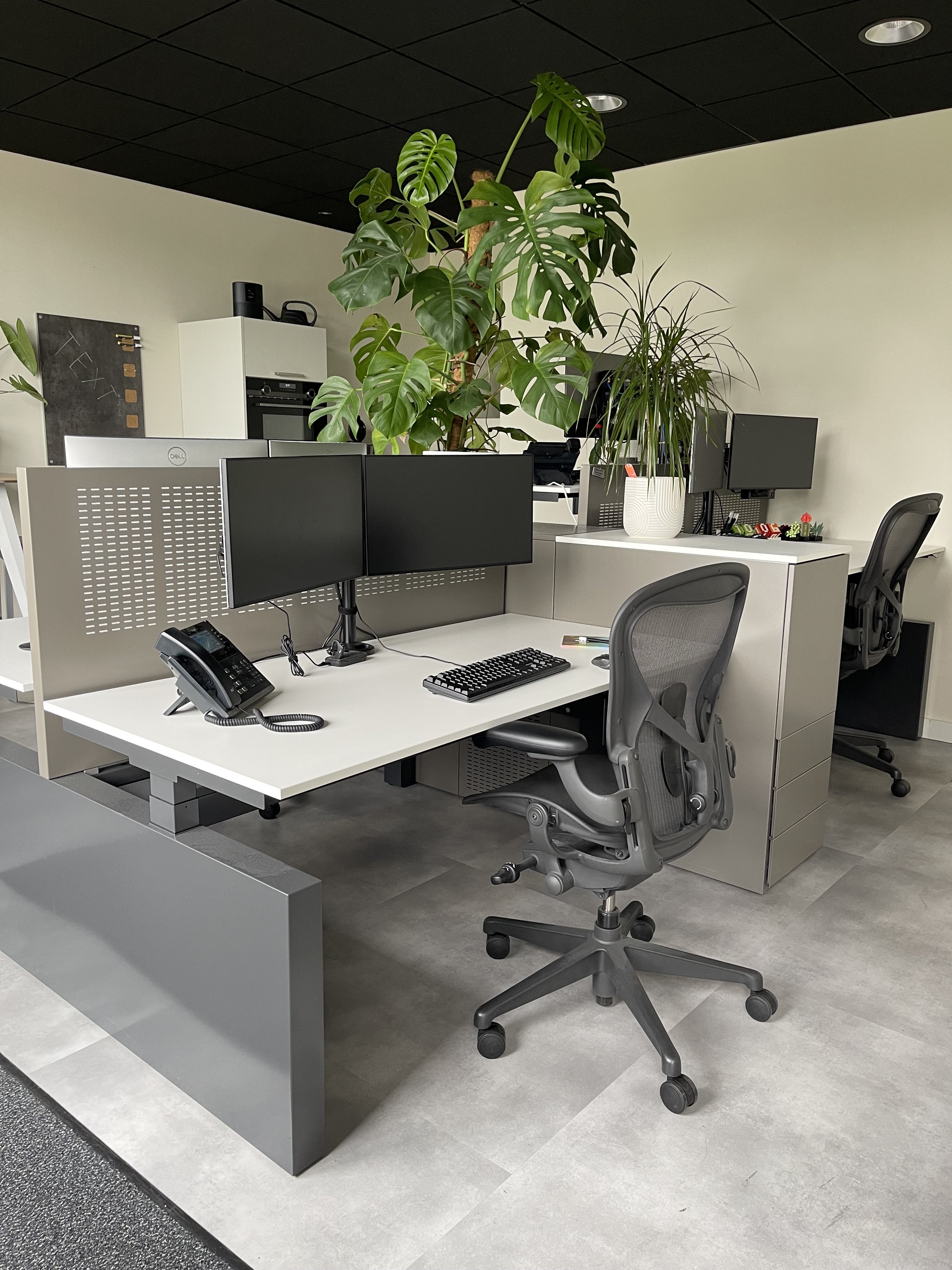 <p>Het hele team heeft zit-sta werkplekken gekregen zodat zittend en staand werken kan worden afgewisseld. Er wordt veel en dankbaar gebruik van gemaakt wat het werken bij Become-IT nog aangenamer maakt.</p>