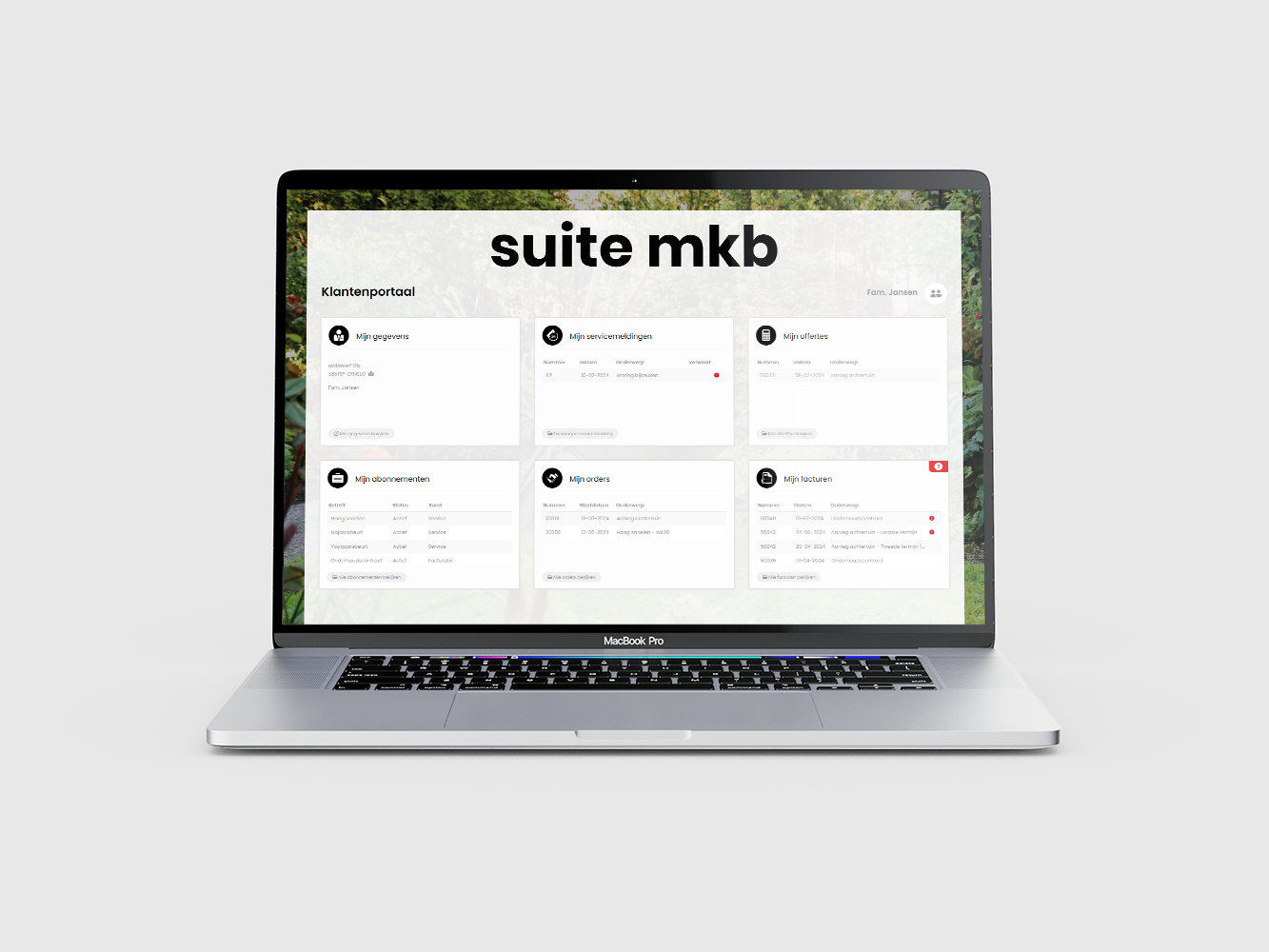 Mockup klantenportaal suitemkb Mockup klantenportaal suitemkb